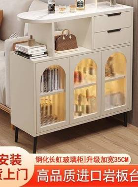 新款奶油约吧23417台隔断柜客家用吧台桌厅小户型餐边一柜现代体