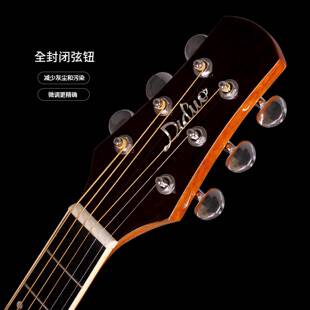 民谣他36寸杉吉哑云36寸亮光光民谣木吉乐器厂家现货成人儿童初他