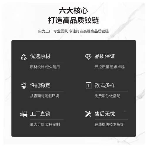 玻璃门GH104A窗合1页0铰链全铜淋浴房化玻璃门可调节180弹簧铰钢