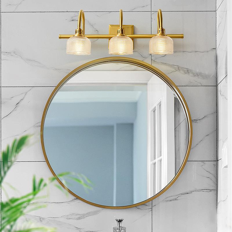 卫生间化镜子上面的灯浴SXK妆室柜镜子灯轻奢补光灯梳台妆全铜镜