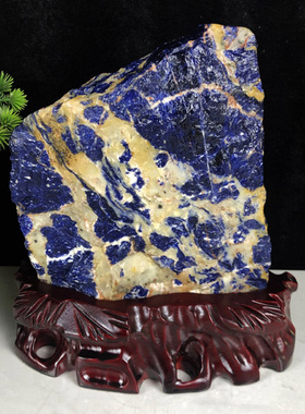 天然奇石摆件蓝纹石原石矿石工艺礼品客厅办公室会议室家居装饰品