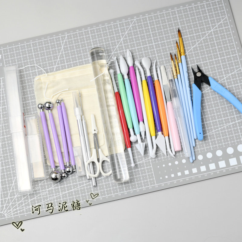 【团】翻糖工具基础套装 糖牌刻字 配件N制作雕刻工具切割板套