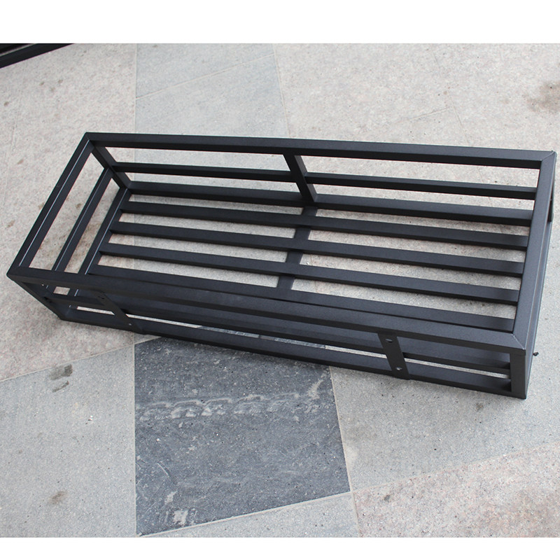 304不锈钢黑色花架阳台护栏x挂式悬挂栏杆挂钩花架墙壁大花盆架子