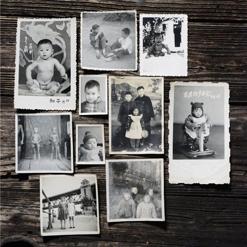 民俗老物件怀旧收藏老照片知青下乡黑白相片装饰旧货收藏品摆件