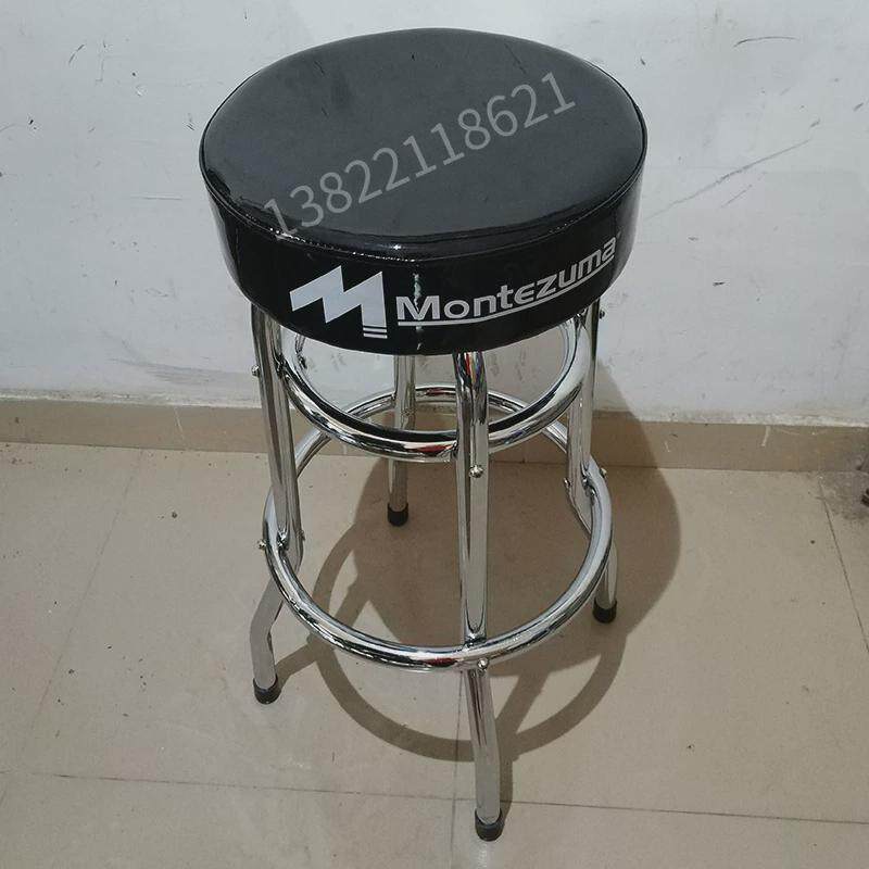 高脚圆凳酒吧游戏厅游乐场椅子不锈钢座垫凳子简约游戏机凳