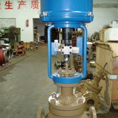 高温电动三通调节阀 蒸汽气体流量三通调节阀 碳钢4-20mADN15