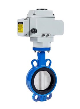 新款电动蝶阀220v对夹式d971x软密封24v不锈钢调节dn10080150200