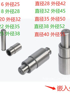 SGP滑动导柱  导柱导套 外导向组件 滚珠模架SRP导柱冲模导柱d=50