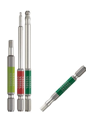 日本原装进口威威VESSEL刚彩批头平头内六角带磁风批嘴GSHGSH030L