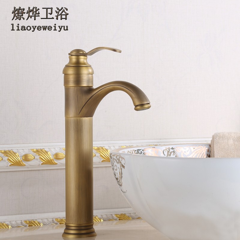 仿古全铜洗菜盆水龙头洗碗淘菜盆厨房水龙头冷热水可旋转水槽龙头