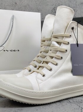 ro高帮a鞋男黑色蜡面五芒星帆布鞋女休闲板鞋增高情侣鞋秋冬短靴