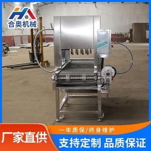 上下喷火鲜辣椒烧皮机不锈钢牛蹄子烤毛机器全自动猪脚燎毛去毛机