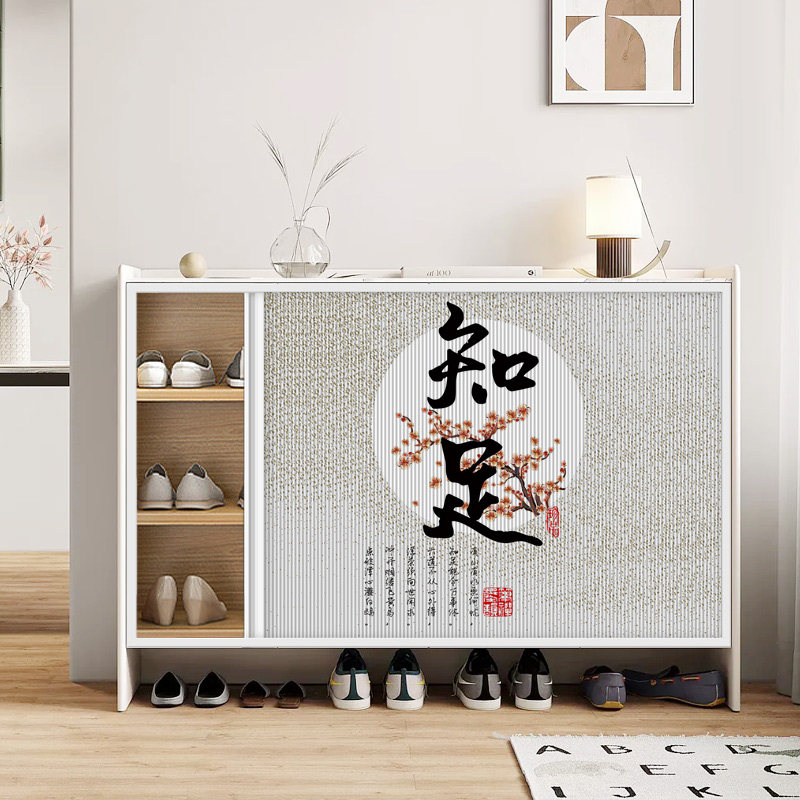 家用柜子遮挡帘遮丑神器衣柜书柜A无门折叠简易橱柜防尘布帘免打
