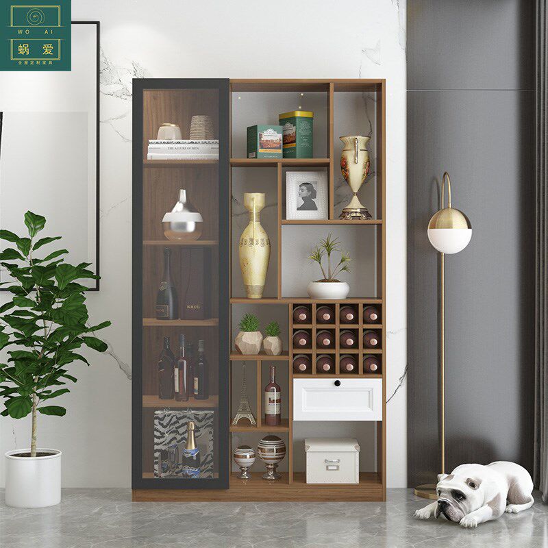 简约现代定制红酒柜厨房储物柜子餐厅柜J茶水酒水柜小户型收纳柜