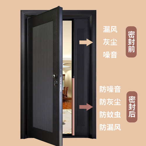 防盗入户门密g封条进户门门缝密封条防风防尘密封条门底门窗隔音