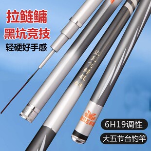 鱼竿6H19调大五节台钓竿碳素大物杆鲢鳙杆钓鱼竿超轻超硬湖库渔具
