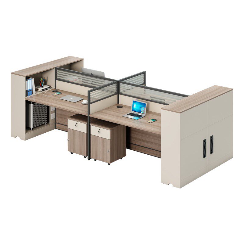 财务桌员工位简约现代单人t2/4/6人位屏风挡板办公桌办公室职员桌