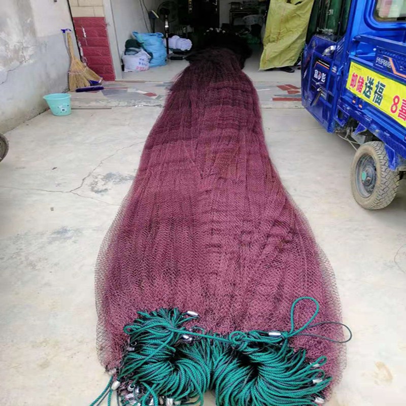 轮胎线拉网拖网清塘网红色大马力轮胎线拖网围网刮网鱼苗网拉鱼网