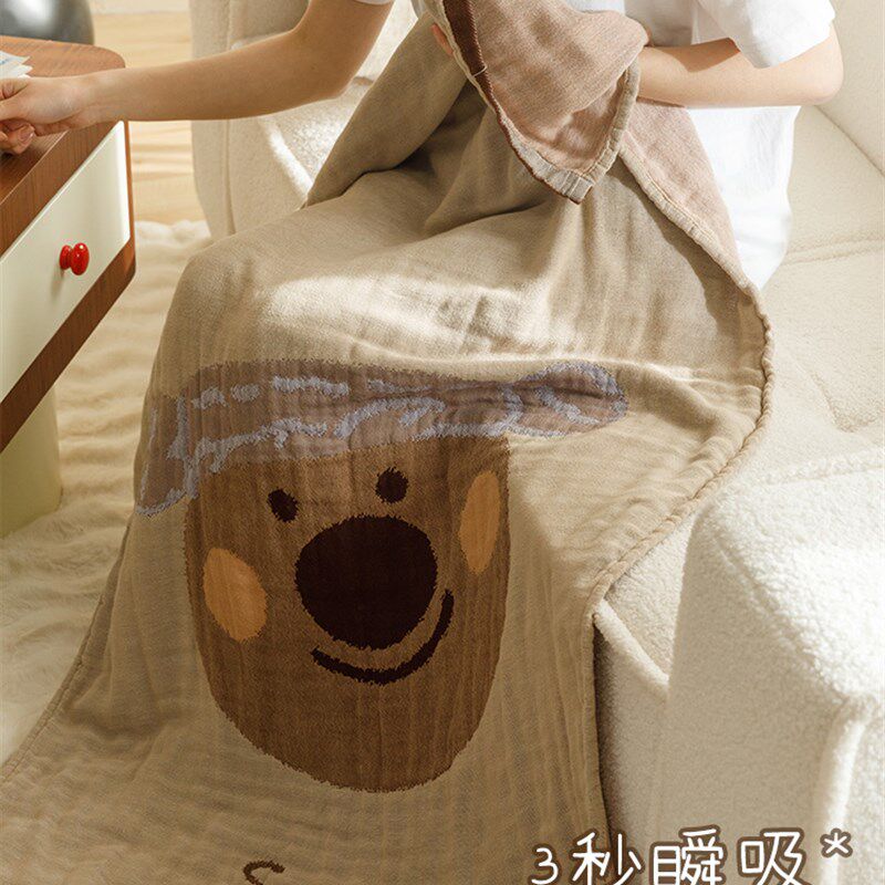 婴儿纱毯夏季婴儿毛巾被子浴z巾婴儿车毯子午睡新生儿小被子