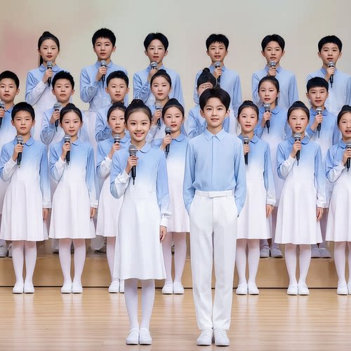儿童合唱演出服中小学生男女童