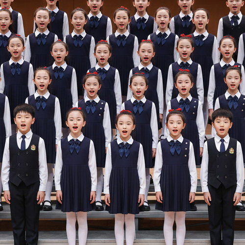 儿童合唱团演出服男女童英伦风