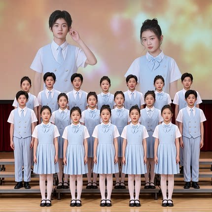 儿童大合唱服演出服初中小学生国庆爱国诗歌朗诵演讲比赛表演服装