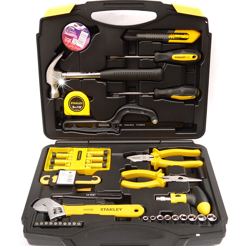 史丹利45件工具箱套装家用工具组套家庭五金工具箱MC-045-23