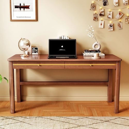 实木书桌现代简约小户型50宽写字桌家用卧室简易台式电脑桌办公桌