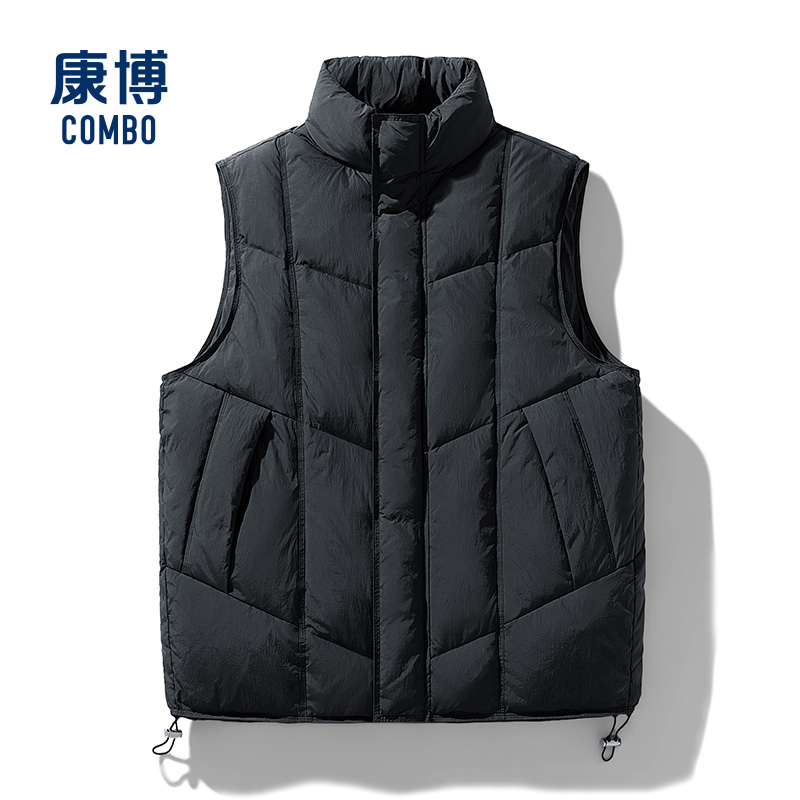 康博男冬季工装保暖休闲羽绒马甲