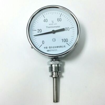 雷仪 雷尔达牌 双金属温度计 wss-411 0~100 L=50mm m27x2定制