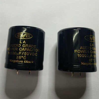 一对价 真品 NOVER LA系列金字AUDIO发烧电容 10000uF/50V 35x35