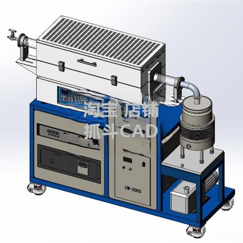 高真空管式炉图纸3D模型CAD设备SW设计方案素材机器机械专业3890