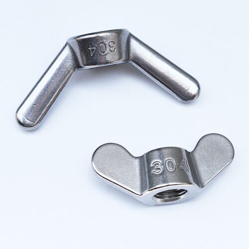 304不锈钢异形手拧螺母大耳朵蝶形螺母羊角元宝螺丝帽M5M6M8-M24