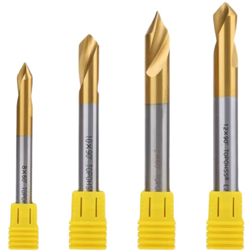 拓普含钴镀钛90/60度定心钻定位钻定点钻头倒角中心钻加长2 -20mm