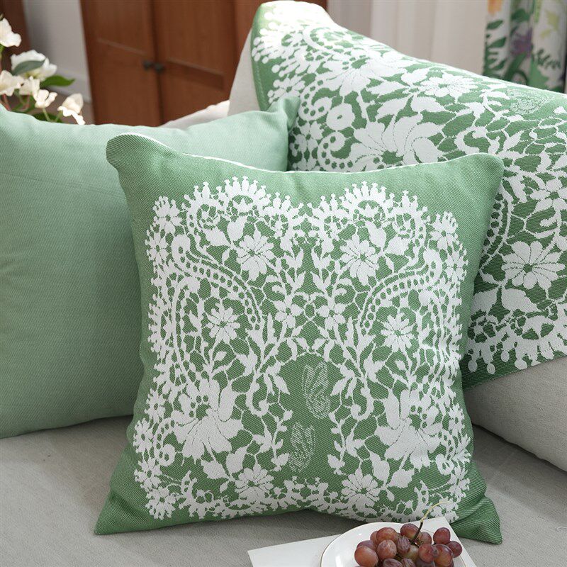 全棉提花抱枕客厅沙发靠背床头靠背垫轻奢高级感可拆洗抱枕套定制