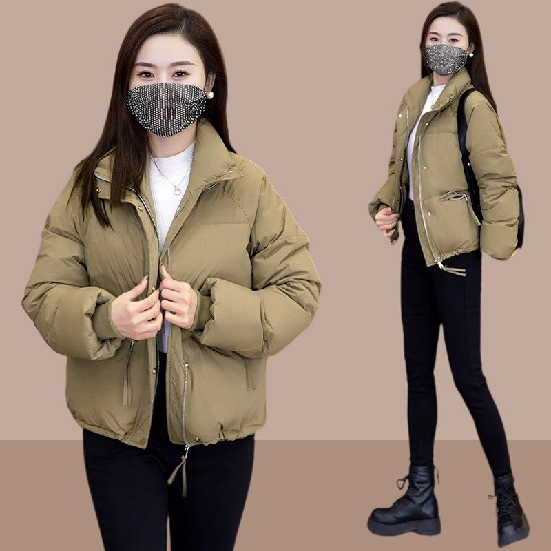 2024秋冬季新款女士棉衣棉服夹棉外套小个子短款加绒加厚羽绒棉袄