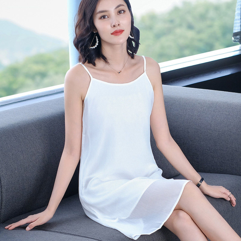 雪纺吊带裙女内搭打底裙中长款垂感背心裙2021夏新款连衣裙内衬裙