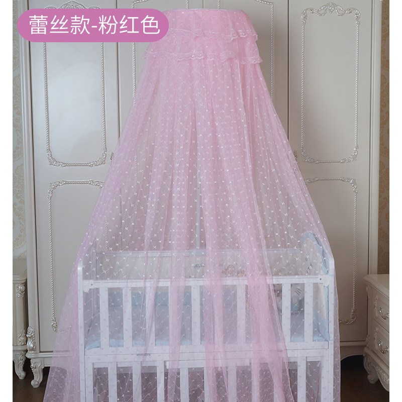 婴儿床落地蚊帐 带n支架通用新生儿童床宝宝蚊帐罩夹式全罩落地