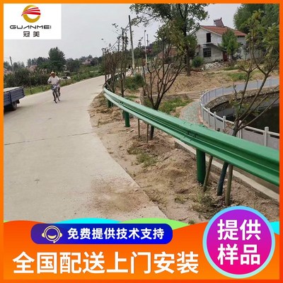 高速公路二波三j波形护栏 省道国道喷塑镀锌防撞波形梁钢护栏