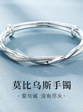 法国GVSEDUN星城新中式足银纯银莫比乌斯手镯女生百搭简约高级感