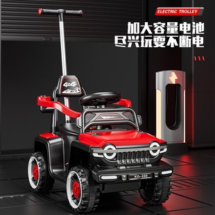 儿童电动车四轮手推l车1-3岁可遥控男女小孩玩具车可坐人充电童车