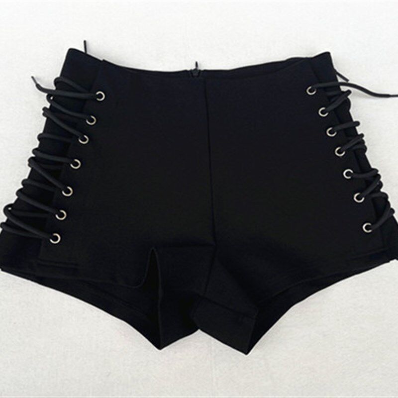 黑色高腰西装短裤女夏季外穿白色小个子美式辣妹紧身打底包臀热裤