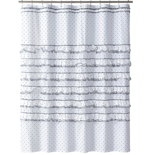 欧式潮流时尚华贵环保p波点涤纶布加厚防水洗澡间手工裙摆隔断浴