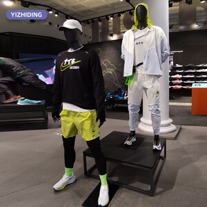 运动模特道具展示架男模特假人全身女服装店跑步肌肉模Z特人偶灰