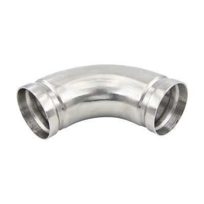 304不锈钢沟槽管件弯头90度薄壁卫生H级卡箍等径水管接头抱箍弯管