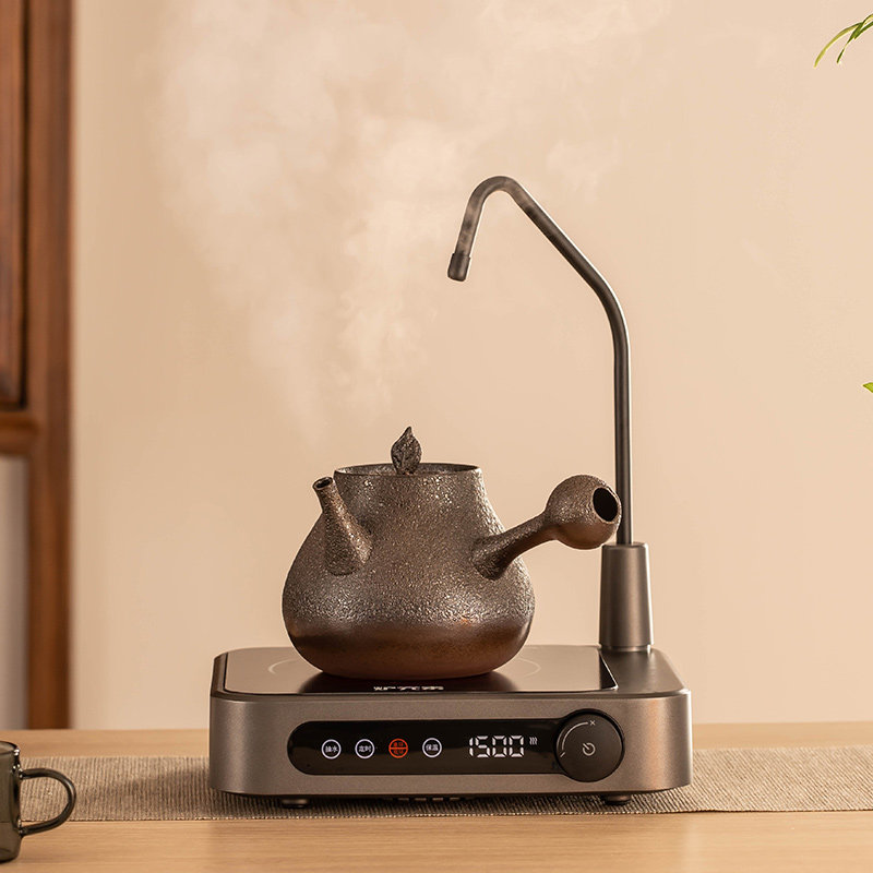 全自动抽水电陶炉煮茶器家用粗陶大容量侧把烧水壶耐热煮茶壶泡茶