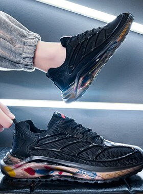 大码45黑色夏季男鞋o46夏天47码防臭夏款网鞋男48爆米花老爹鞋男