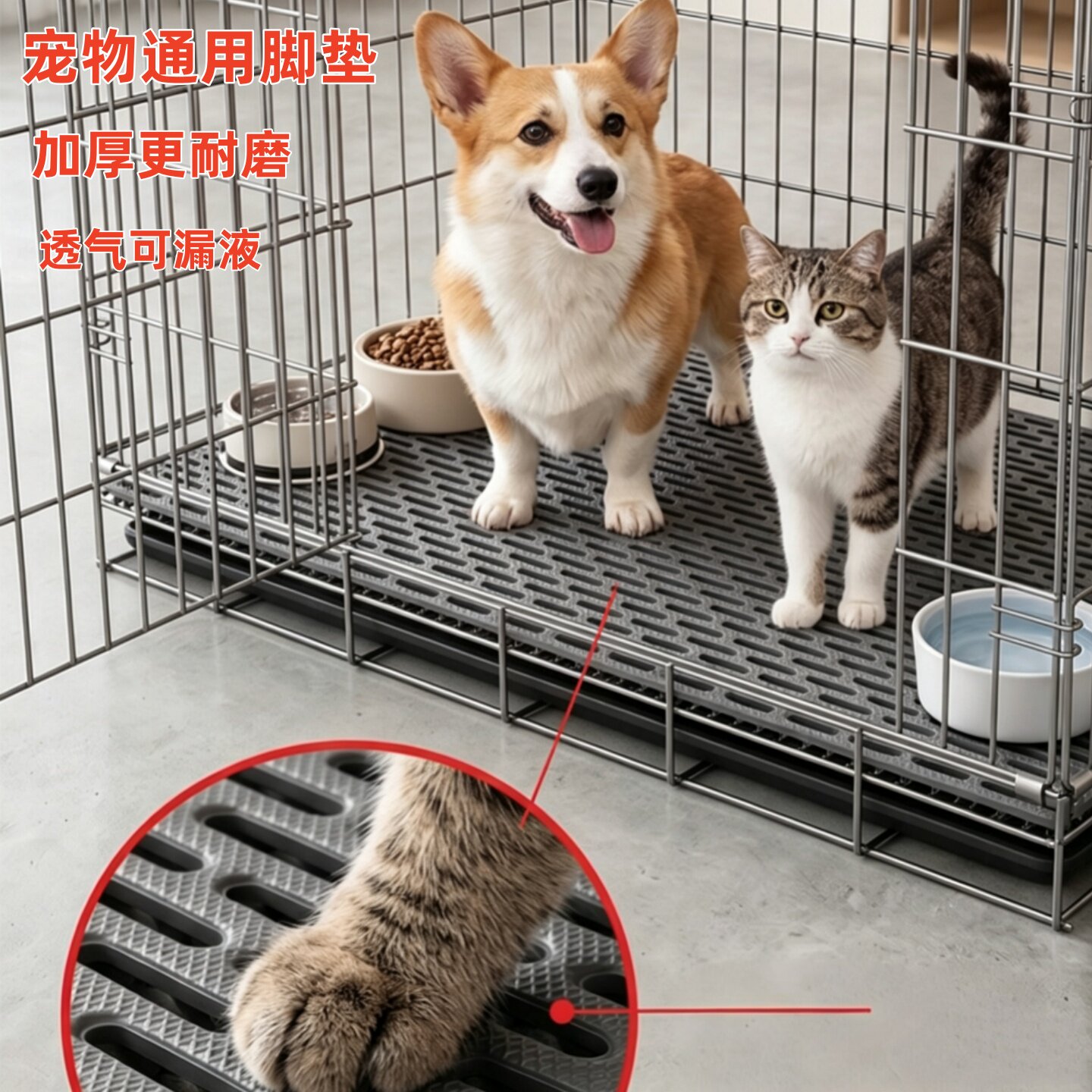 狗笼脚垫防卡脚网格垫加厚可冲洗漏尿猫笼垫四季通用宠物笼子底垫