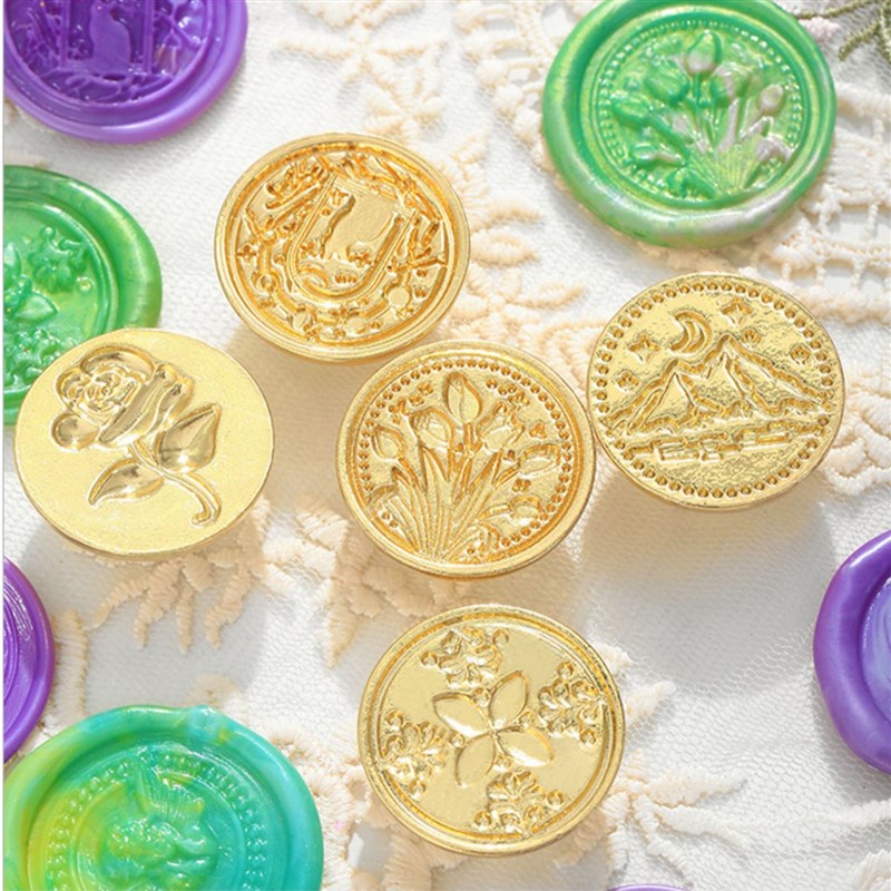 2022新款复古火漆印章字母章头图案套装全套火星印章信封请柬封