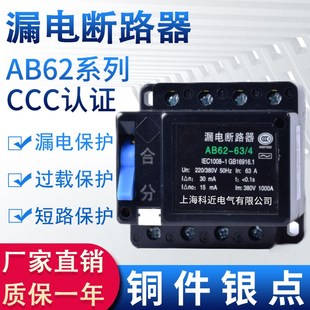32A 234P 40A 漏电断路器 保护器 63A 工地三相四线开关AB62C
